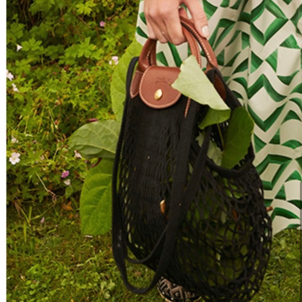 LONGCHAMP Le Pliage Filet Canvas Top Handle Bag